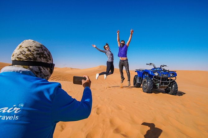 Dubai Red Dunes ATV, Camels, Stargazing & 5<em> BBQ Al Khayma Camp – Key points to know before booking’ /></p>
<ul>
<li><strong>Red-dune ATV riding:</strong> Spend about an hour on a guided quad-bike course in the Lahbab desert, with sandboarding and photo stops along the way.</li>
<li><strong>A full camp evening:</strong> Al Khayma includes Arabic coffee, dates, camel riding, henna for women, falcon photos, local clothing, shisha, dinner, shows, and stargazing on evening departures.</li>
<li><strong>Strong guide service:</strong> Guides including Dennis, Shanif, Youness, Asif Foji, Imran Khan, Omar, and Abdul Wahab are praised for safety help, photography, and keeping the day organized.</li>
<li><strong>Good value at $88:</strong> The price covers transfers, the ATV, equipment, water, soft drinks, camp activities, and a five-star-style BBQ buffet.</li>
<li><strong>Plan for heat and risk:</strong> You need moderate fitness, basic driving ability, and international travel insurance is strongly advised for the self-drive section.</li>
<li><strong>Choose the evening slot:</strong> Only evening departures include the fire show and stargazing. The 11:30 AM option has lunch but not those night-time features.</li>
</ul>
<h2>Why the Lahbab red dunes are the right setting</h2>
<p><img width="669" height="446" decoding="async" src=