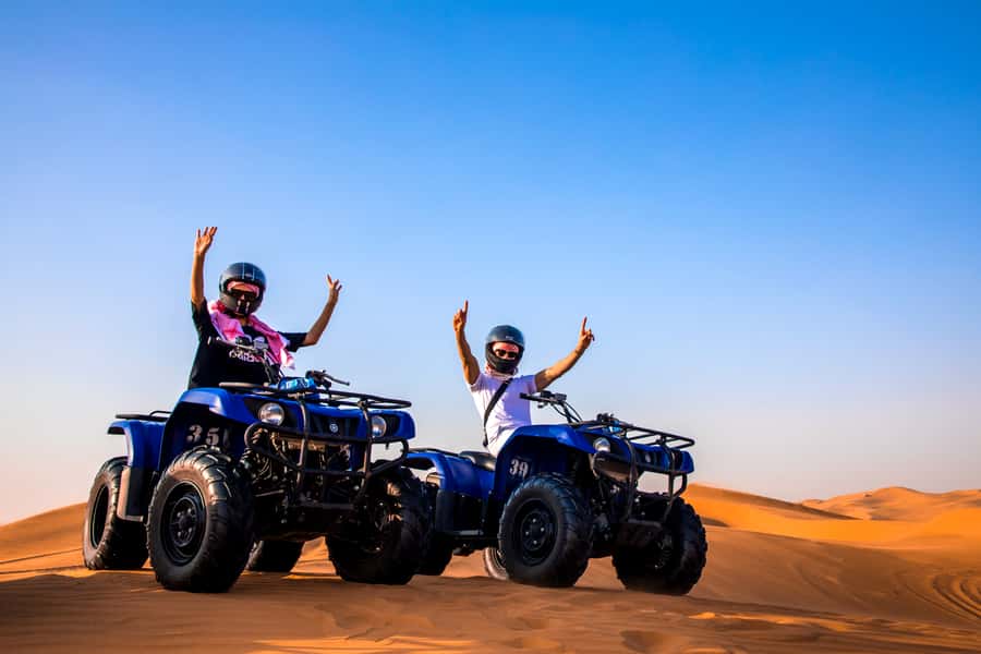 Dubai: Red Dunes Quad Bike, Dune Buggy, Camel & Refreshments - A short camel ride with a slower rhythm