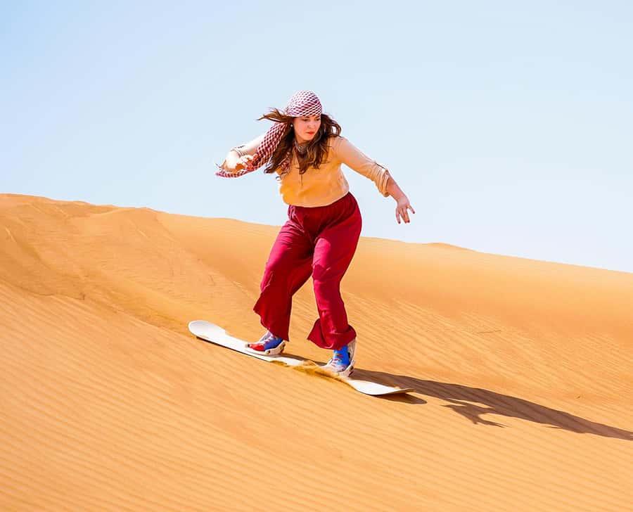 Dubai: Sandboarding, Camel Ride and Red Dune Bashing - From Dubai hotels to the red dunes in 30 to 45 minutes