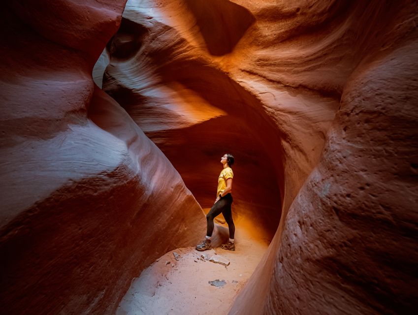 East Zion: Crimson Slot Canyon Exploration and UTV Tour - Entering the crimson slot canyon