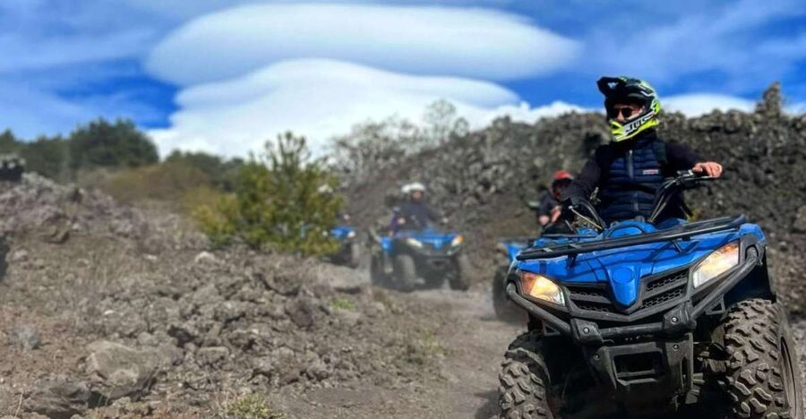 Etna quad tour - 2 hours - Crossing fractures, lava fields, and black volcanic sand