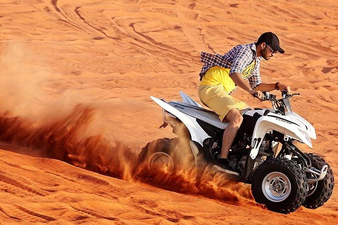 Evening Desert Adventure: Quad Biking, Sandboarding & Camel Ride - From Dubai streets to Lahbab’s red dunes