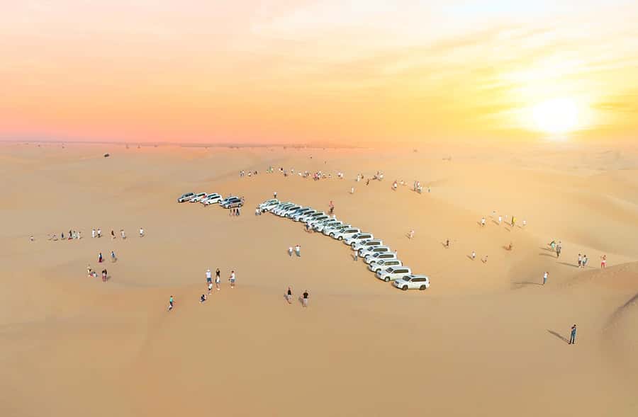 From Abu Dhabi: Dune Bashing Desert Safari - Camel farm and a short ride