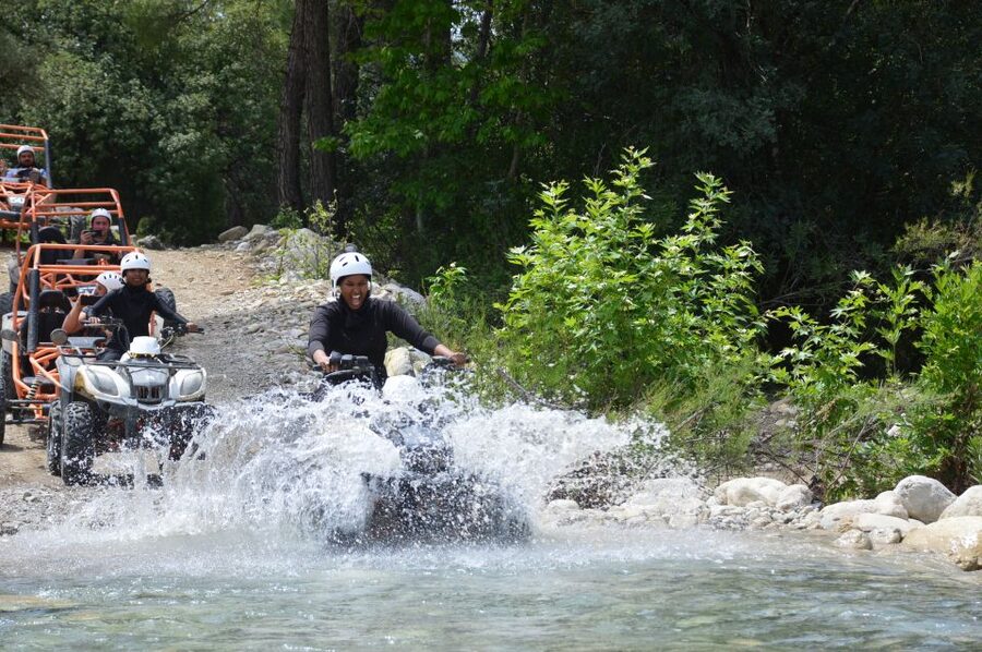 From Belek: Fully Combo Zipline, Quad Safari, Rafting, Lunch - Rafting the cold Köprüçay River