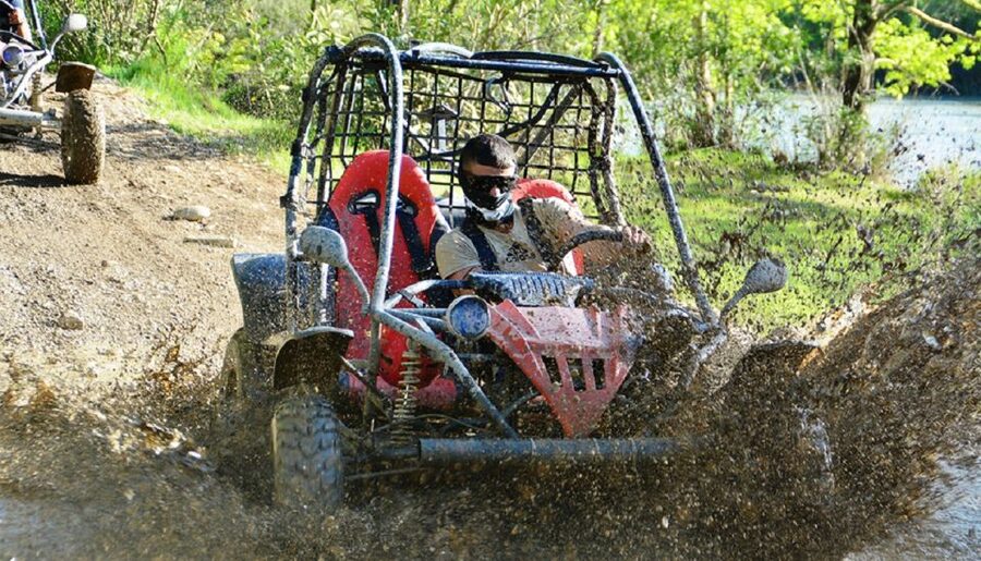 From city of Side: Taurus Mountains Buggy Safari - A short briefing, then straight onto the trail