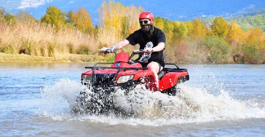 From city of Side: Taurus Mountains Quad ATV Tour - The first muddy tracks