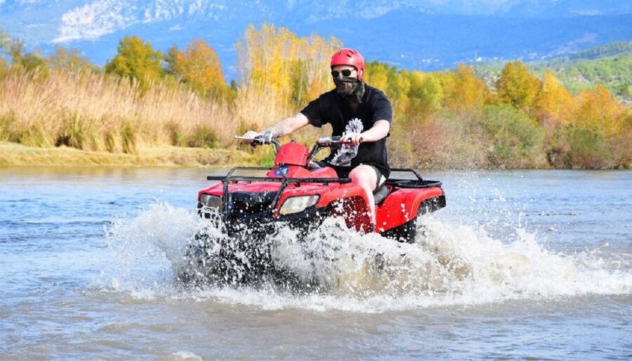 From city of Side: Taurus Mountains Quad ATV Tour - Getting ready at the quad station