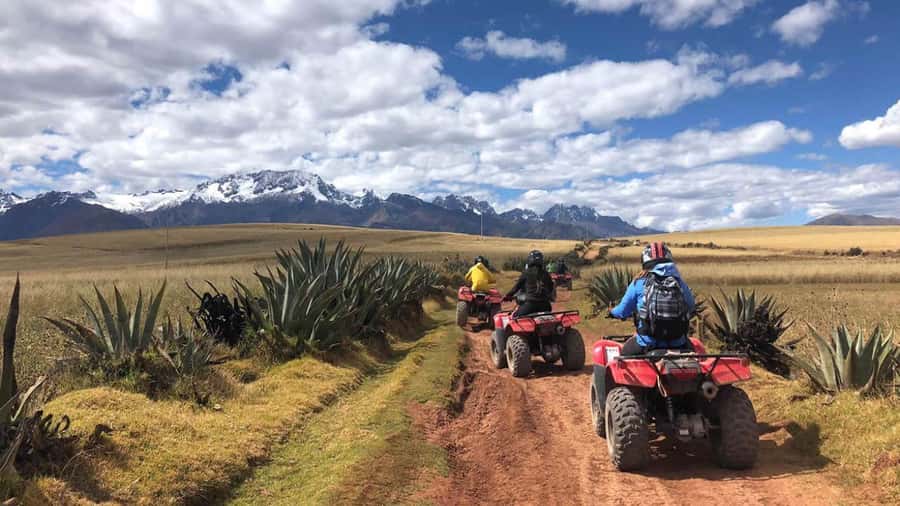 from Cusco: Atv Tour Maras, Moray, and Salt Mines - Learning to handle the ATV