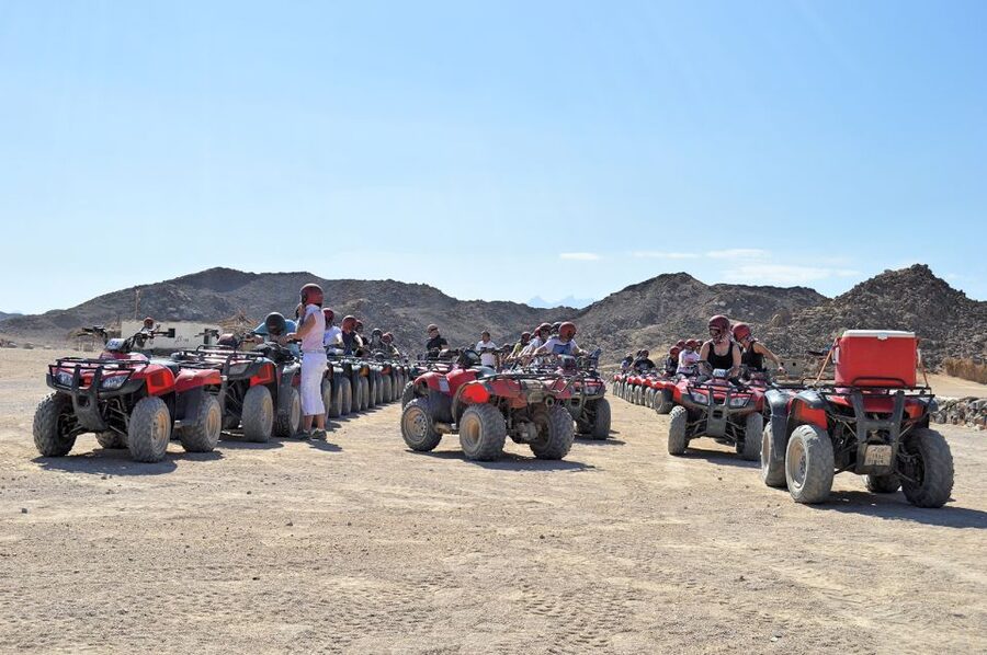 From El Gouna: Dry Canyon Quad Bike Morning Tour - Riding from El Gouna into the Dry Canyon
