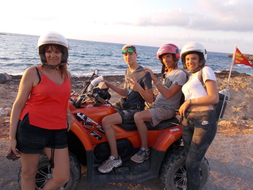 From Hersonissos/Malia: Guided Sunset Quad Safari - Saint Peter and the mountain climb