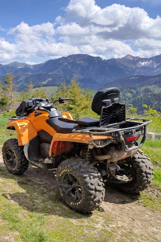 From Krakow: ATV/Snowmobile Ride, Shooting & Hot Springs - Riding Can-Am quads through mountain terrain