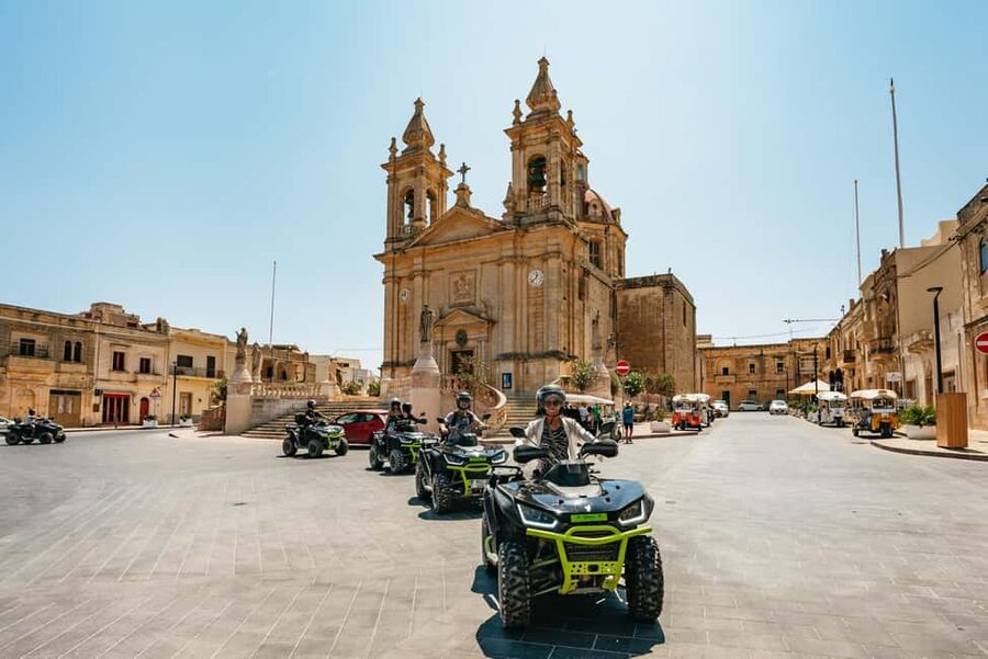 From Malta: Gozo Quad Bike Tour & Comino Boat Tour w/ Lunch - Getting started at Mgarr Harbour