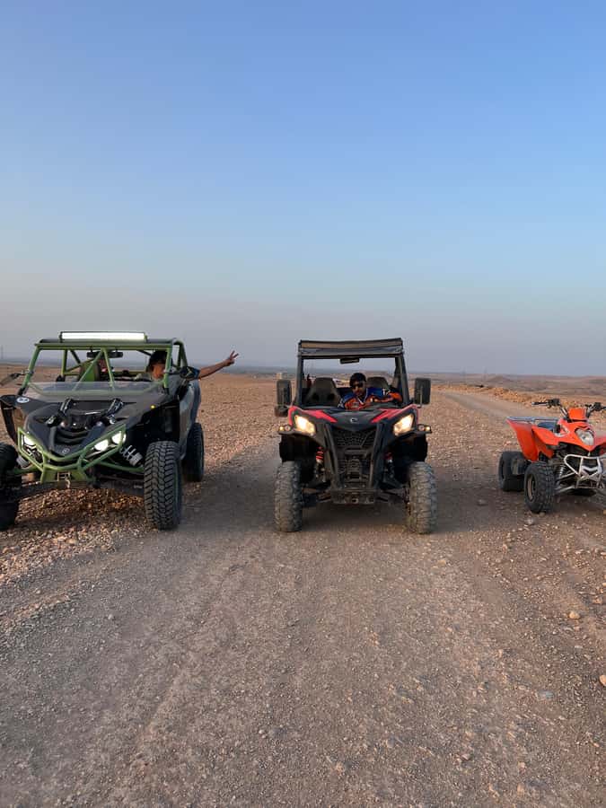 From Marrakech: Agafay Desert Buggy 1Hour & Dinner Show - Getting ready for the one-hour buggy ride