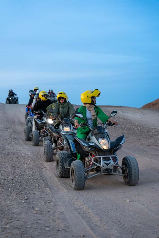 From Marrakech: Agafay Desert Quad Biking with Dinner & Show - Riding through rocky desert tracks
