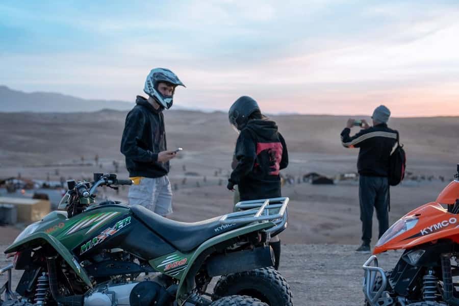 From Marrakech: Agafay Desert Quad Biking with Dinner & Show - The camel ride and desert photographs
