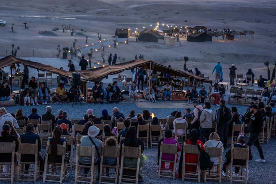 From Marrakech: Agafay Desert Quad Biking with Dinner & Show - Berber tea and a Moroccan dinner