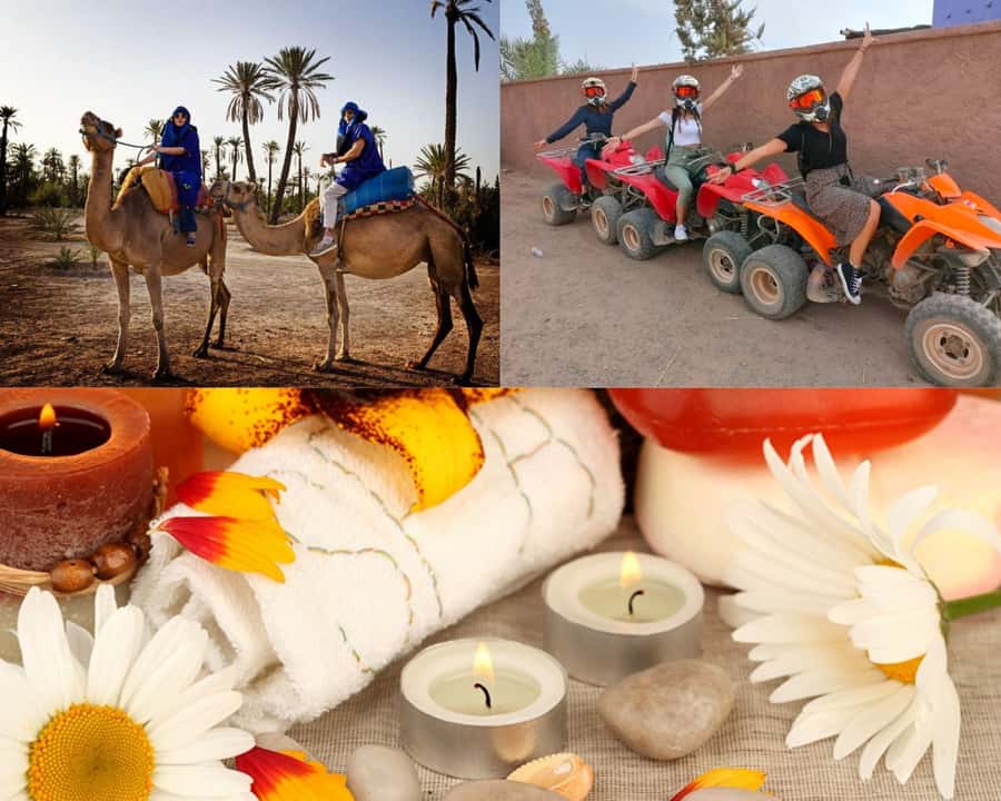 From Marrakech: Camel Ride, Quad Bike & Spa Full-Day Trip - One Hour on a Camel Among Palms and Orange Trees