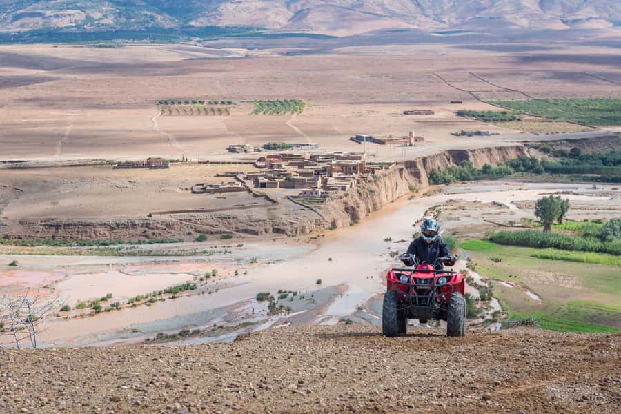 From Marrakech: Full-Day Agafay Desert Quad Adventure - Atlas Mountain views from a very different angle