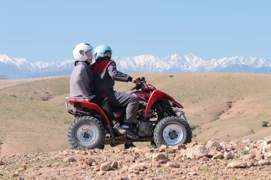 From Marrakech: Guided Quad Biking Tour in Agafay Desert - Getting comfortable on a KYMCO 300cc quad