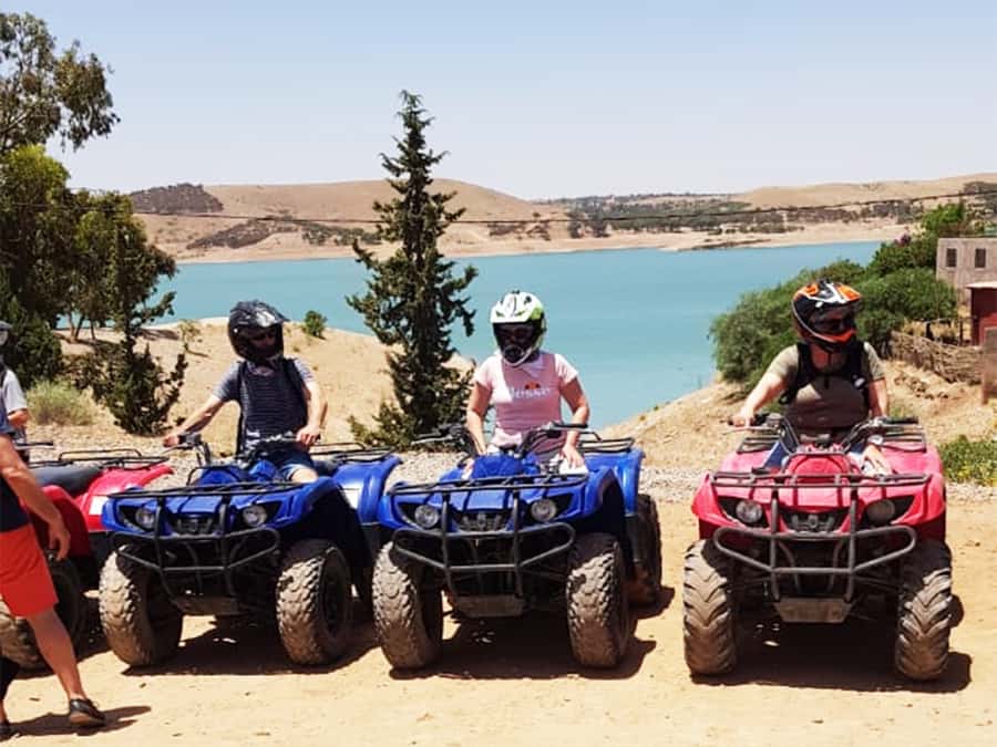 From: Marrakech: Lalla Takerkoust Lake Quad Bike Experience - Riding through the turtle valley and desert plateau