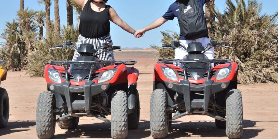 From Marrakech: Palm Grove Quad Bike Tour with Mint Tea - Mint tea at a Berber camp