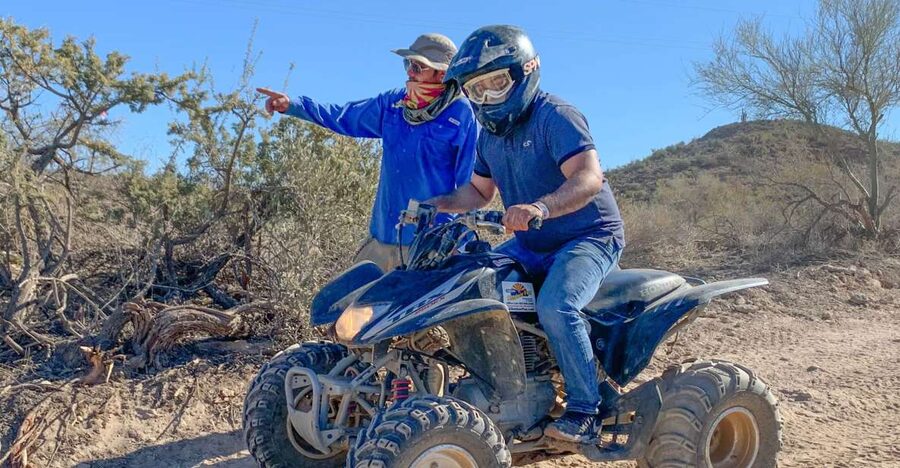 From Phoenix: Sonoran Desert Guided ATV Training - Learning the controls before the bumps