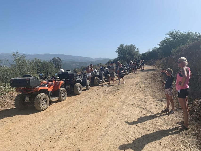 From Platanias: Quad safari with Hotel transfer - The cliff-edge viewpoint is the payoff