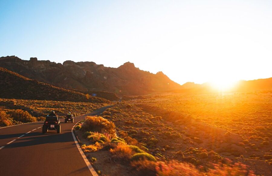 From Santiago del Teide: Sunset Quad Trip to Mount Teide - Sunset above the cloud layer