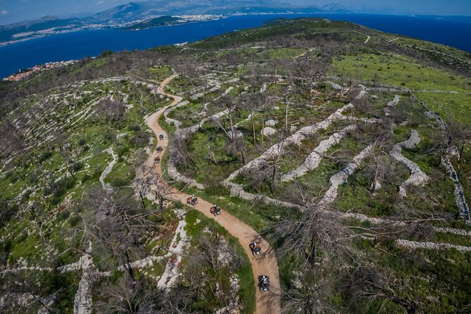 From Split & Trogir: ATV Quad Tour on Island Čiovo - Leaving Slatine for Čiovo’s hill country