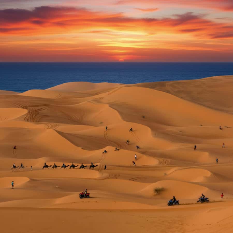 From Taghazout : Quad Bike On The Beach & Mountains - Golden dunes, open coast, and Atlas Mountain views