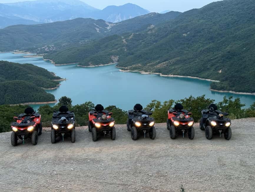 From Tirana : Bovilla Lake ATV/Quad Bike Tour - Reaching Bovilla Lake and the mountain views