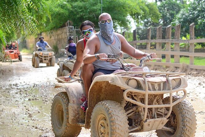 Full-Day Adventure with ATV, Party Boat, Snorkel & Coffee Tasting - Getting behind the ATV handlebars