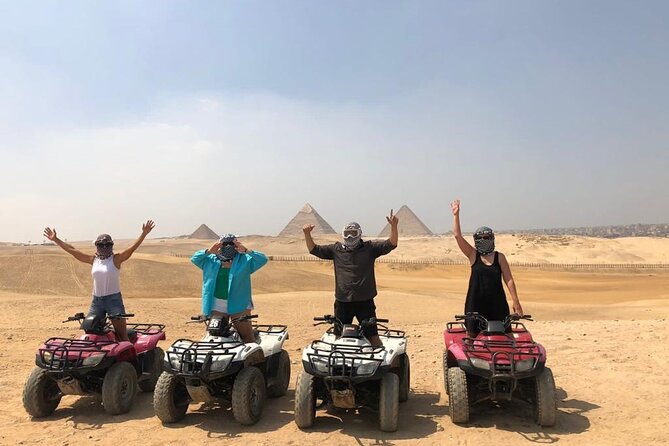Full Day Tour to Giza with Camel & ATV Ride and Dinner Show - Shopping time with a private car