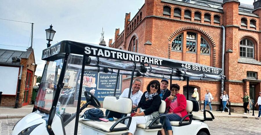 Gdansk: City Tour Live Guided by Golf Cart/Buggy Sightseeing - St. Mary’s Church, the red-brick giant