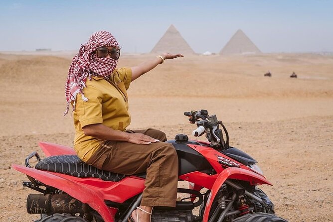 Giza pyramids and quad ATV bike one hour around Sahara desert in Giza - What private transport adds in Cairo