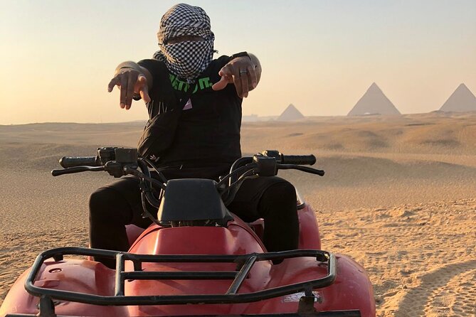 Giza pyramids, Sphinx, ATV bike, Lunch,Camel ride, Dinner cruise& shopping tour - The 60-minute ATV ride near Giza
