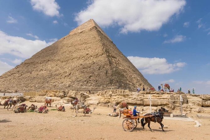 Giza Pyramids,Sphinx,Camel Ride,ATV Bike,Shopping, Dinner cruiseI - Starting with the three pyramids at Giza