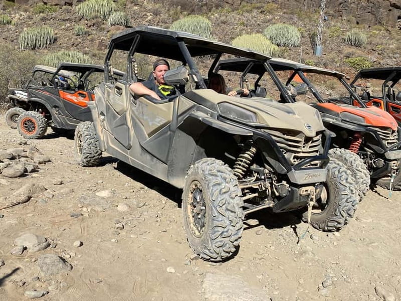GRAN CANARIA: FAMILY MONSTER BUGGY <em>4 SEATS -LONG TOUR 2.5HR – Key points to know before booking’ /></p>
<ul>
<li><strong>Four seats make this a true family outing:</strong> Parents and children can share one vehicle rather than splitting into separate buggies.</li>
<li><strong>The drive runs toward Fataga:</strong> You leave the resort areas and head into Gran Canaria’s mountain interior, using both paved and off-road sections.</li>
<li><strong>The driving is hands-on:</strong> Every driver needs a license and at least one year of driving experience.</li>
<li><strong>Children need to be about 1 meter tall:</strong> That usually means around age 4 or 5, but children under 4 are not accepted.</li>
<li><strong>You will get dusty and bounced around:</strong> Goggles are supplied, but dust masks are not.</li>
<li><strong>Transport needs careful reading:</strong> Pickup covers many southern resorts, but return transport varies by area and booking notice.</li>
</ul>
<h2>A family buggy built for the southern mountains</h2>
<p><img width="800" height="600" decoding="async" src=