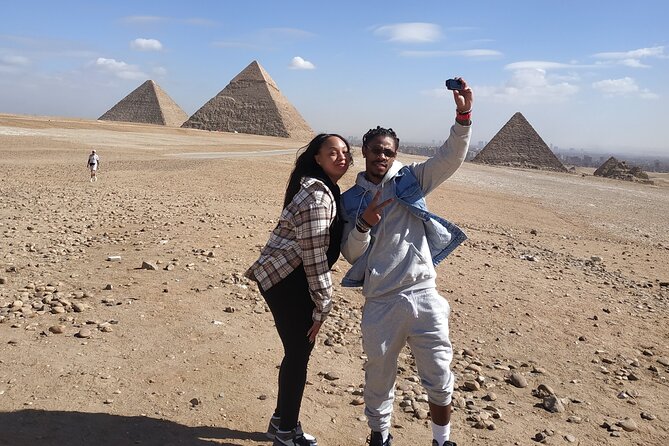 Guided Tour of Giza Pyramids&Sphinx&Camel Ride&ATV bike &Lunch - At the pyramids of Khufu, Khafre, and Menkaure