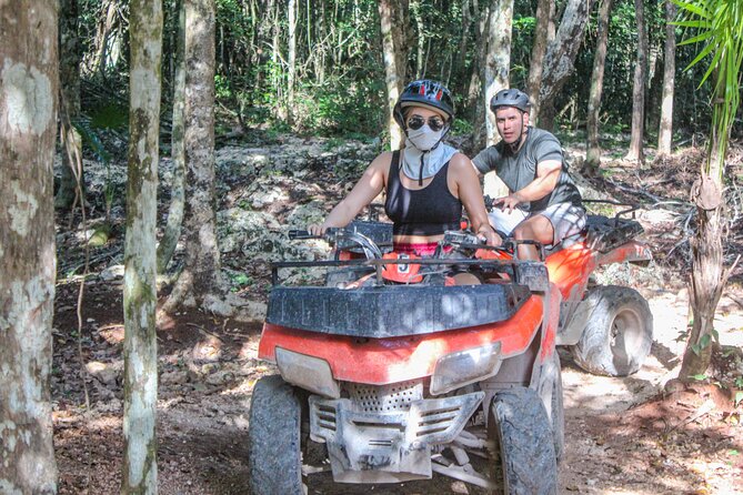 Half Day in Cancun Atvs Ziplines and Cenote Park - Ziplines and hanging bridges in the trees
