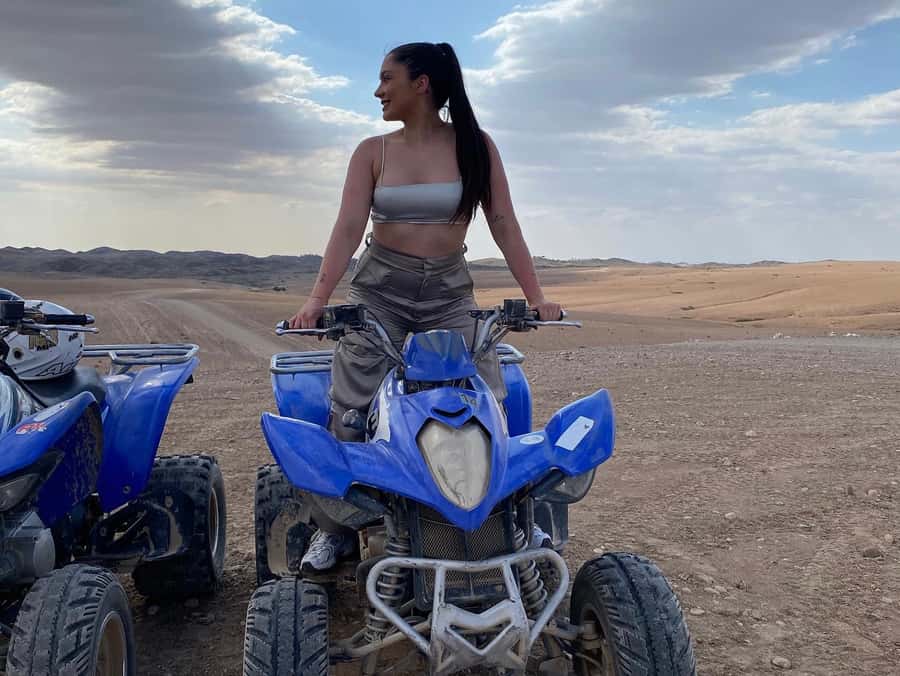 Half day Quad biking at Agafay Desert - Getting ready for two hours on the quad