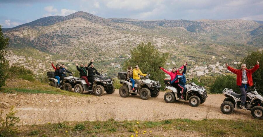 Hersonissos: ATV Quad Bike Safari in the Mountains of Crete - Raki, snacks, and a local tavern meal