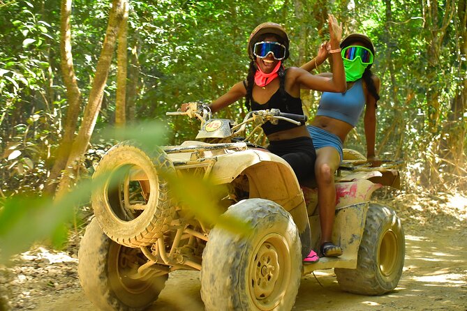 Horseback Riding plus ATV, Cenote, Ziplines, and Lunch - Cooling off in a private cenote