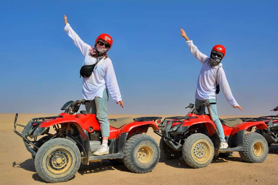 Hurghada: Desert Quad, Bedouin Village, and Camel Ride Tour - Two hours between the Red Sea Mountain Chain