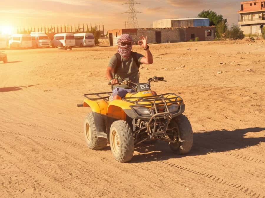Hurghada: Desert Quad Bike Camel Ride with Optional GoPro - Hotel pickup, timing, and the road to the base