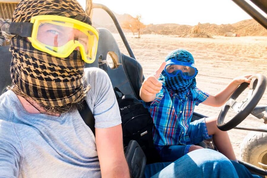 Hurghada: Jeep and ATV Quad with Dinner & Desert Fire Show - Hotel pickup sets the day in motion