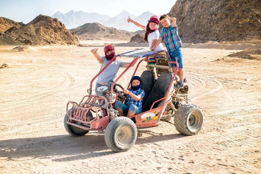 Hurghada: Jeep and ATV Quad with Dinner & Desert Fire Show - Quad biking comes with a test drive and a safety question