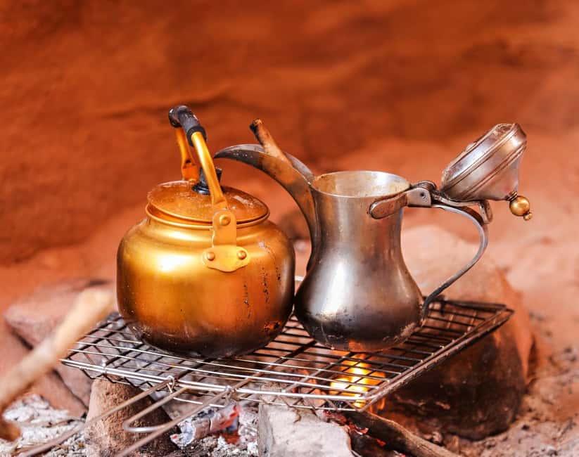 Hurghada: Jeep and ATV Quad with Dinner & Desert Fire Show - The Bedouin camp adds tea, bread, and a taste of local routine