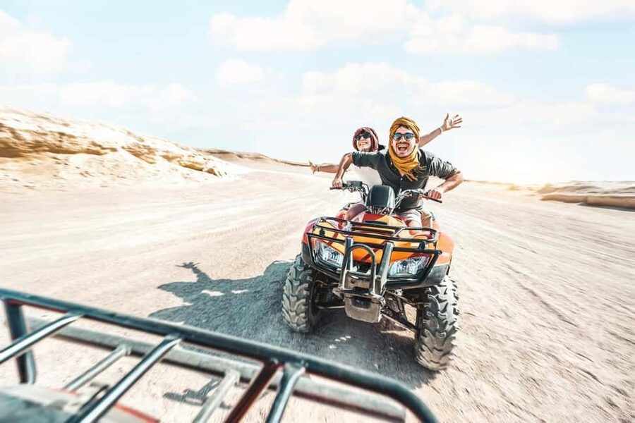 Hurghada: Mega Jeep safari, ATV & Bedouin vibe, and Dinner - The jeep ride across Hurghada’s desert