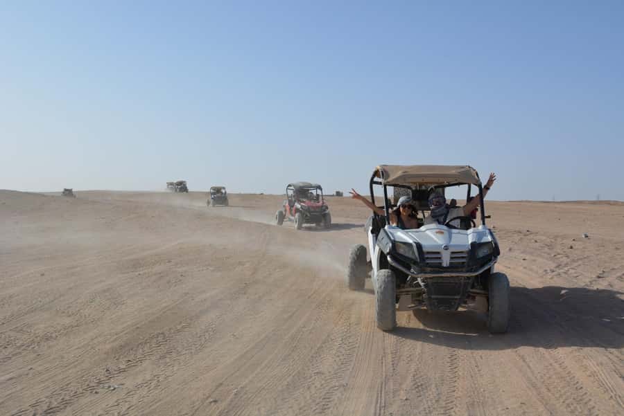 Hurghada: Quad and Buggy Safari with Dinner and Show - Dinner with rice, chicken, salads, and fruit